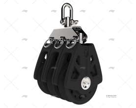 PULEGGIA SYNCHRO T/50 TRIPLA MAX.10mm NERA LEWMAR