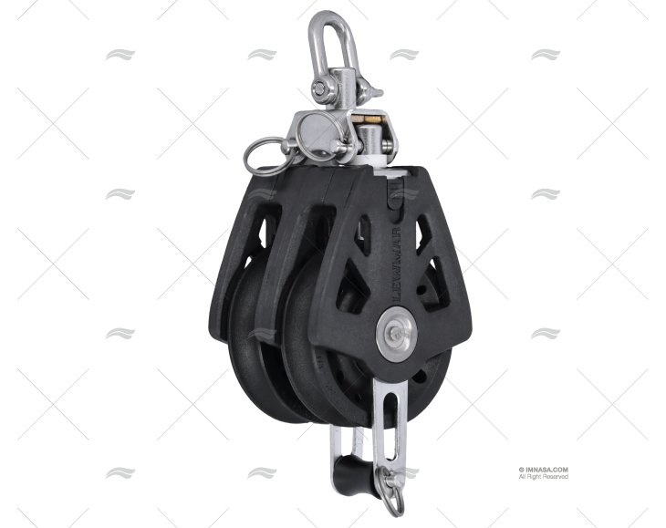 POLIA SINCRO T/50 DUPLO C/ANILHA.MAX10 BK LEWMAR