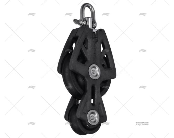 POLIA SYNCHRO 60 VIOLINO SIMPLES PRETA LEWMAR