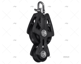 POLIA SYNCHRO 60 VIOLINO SIMPLES PRETA LEWMAR