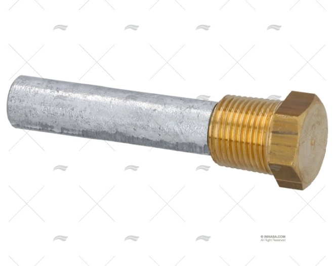 ANODO ZINCO PERNO 50X12mm 3/8" ZINETI