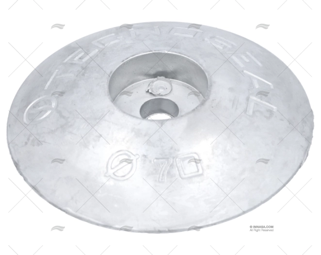 ANODO ZINCO DISCO  70mm TECNOSEAL