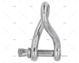 SHACKLE TWISTED 'D' 4mm S.S.