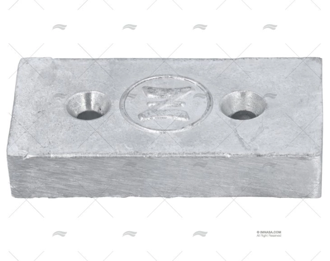 ÂNODO ZINCO PLACA 100X50X18 0,612kg ZINETI
