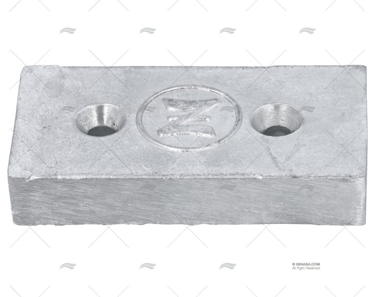 ANODO ZINC PLACA 100X50X18 0,612kg ZINETI