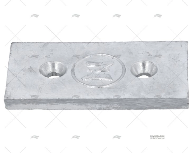 ANODO ZINCO PIASTRA 100X50X8  0,270kg. ZINETI