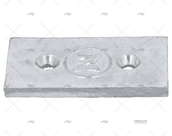 ANODO ZINCO PIASTRA 100X50X8  0,270kg. ZINETI