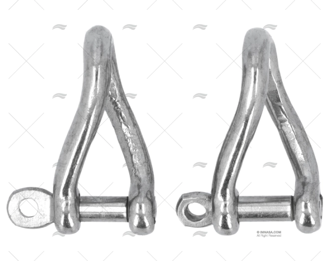 MANILHA REVIRADA INOX 05mm (2ud)