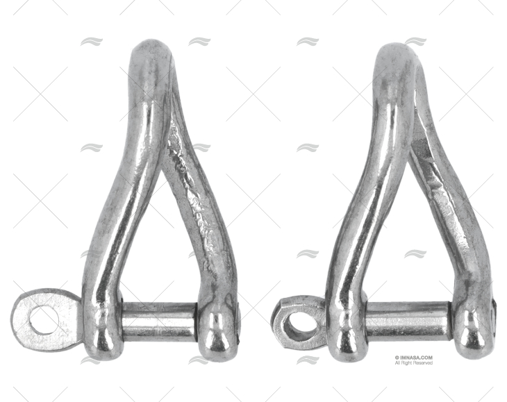 SHACKLE TWISTED 'D' 5mm S.S.