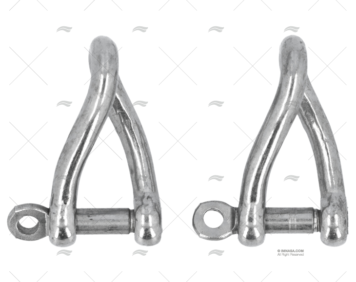MANILHA REVIRADA INOX 06mm (2ud)