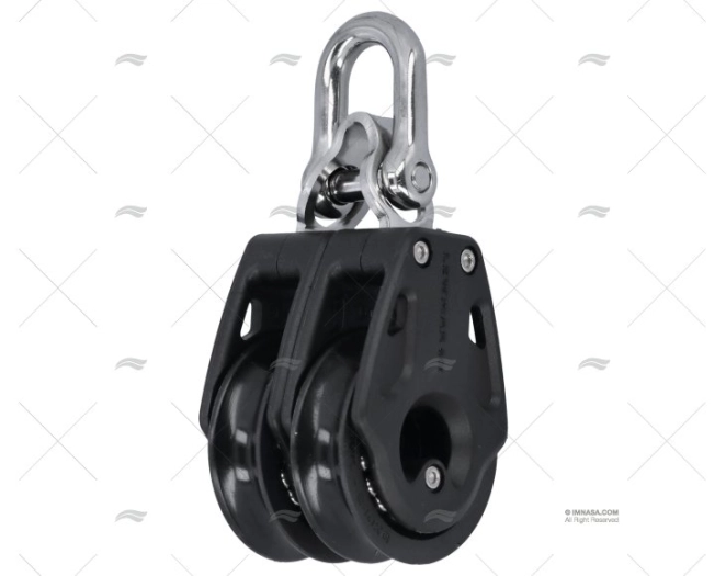 PULEGGIA CONTROLLO 40mm DOPPIO NERA LEWMAR