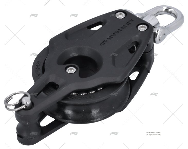 PULEGGIA CONTROLLO T/4 SINGOLA C/OCCHIELLO NERA LEWMAR