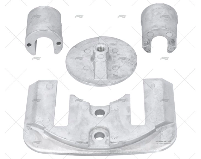 KIT ANODE BRAVO II-III ALUMINIUM S/VIS