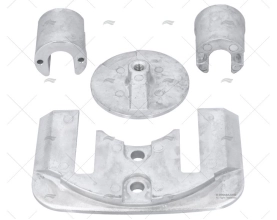 KIT ANODE BRAVO II-III ALUMINIUM S/VIS