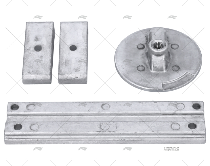 KIT ÂNODOS VERADO 4 ALUMINIO S/PARAFUSOS