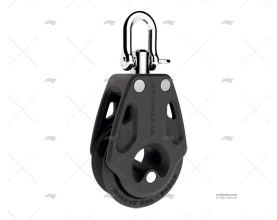 CONTROL PULLEY SIMPLE 30mm BLACK