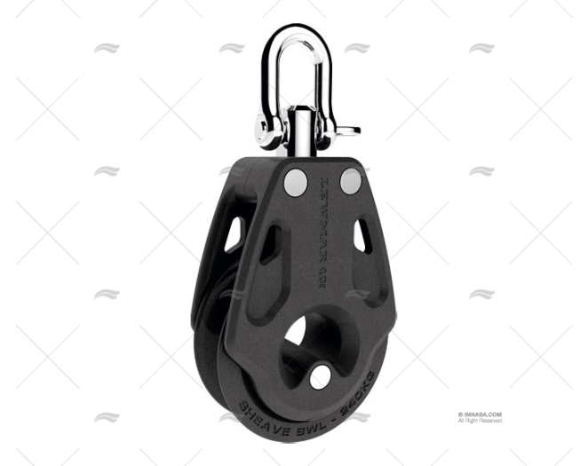 PULEGGIA CONTROLLO T/4 SINGOLA NERA LEWMAR