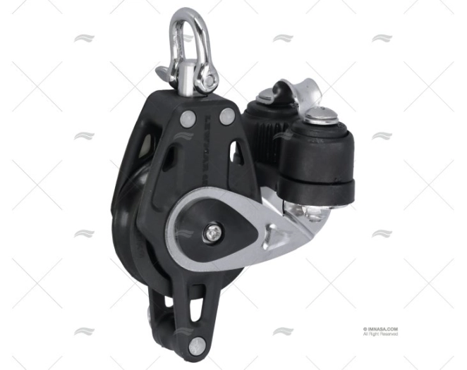 POLIA 40mm COM FIXAÇÃO E MORDEDOR PRETO LEWMAR