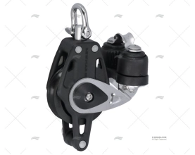 PULLEY 40mm WITH SUPPORT & CLAMP BLACK