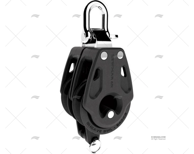 POLIA 30mm DUPLO COM FIXAÇÃO LEWMAR