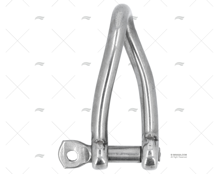 SHACKLE TWISTED 'D'  6mm S.S.316