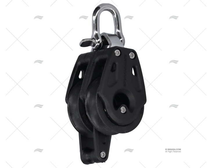 PULLEY 30mm DOUBLE WITH BLACK SUPPORT