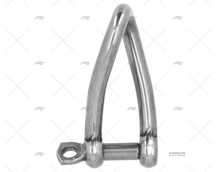 SHACKLE TWISTED 'D'  8mm S.S.316