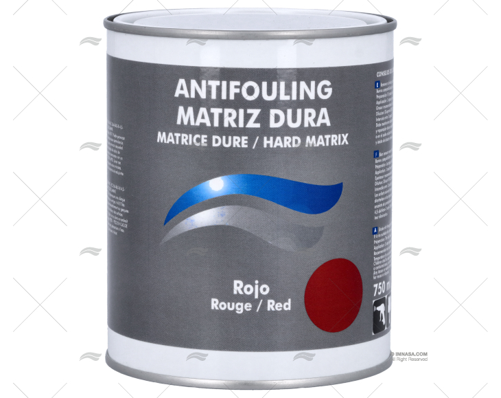ANTIFOULING MATRIZ DURA ROJO   0,75L IMNASA
