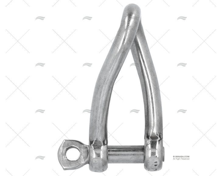 SHACKLE TWISTED 'D' 10mm S.S.316