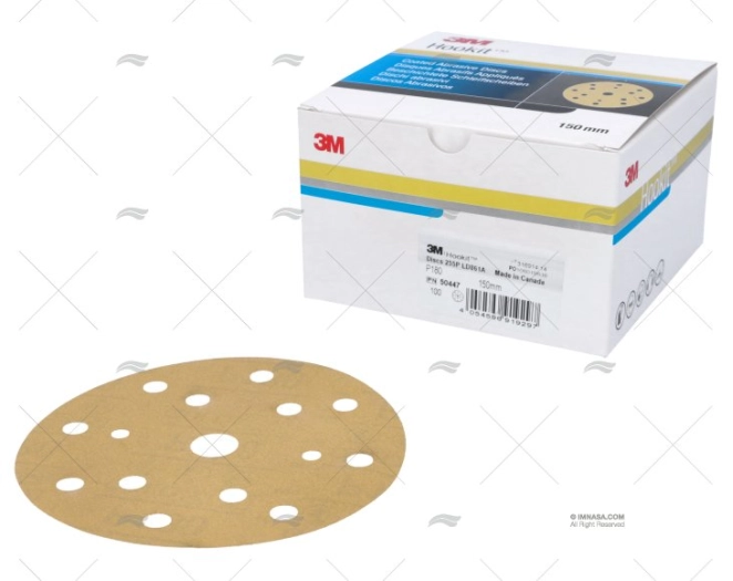 DISCO P 180 LIXA 15 FUROS.150mm. 100U 3M