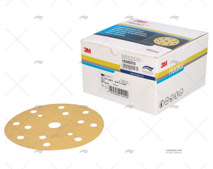 DISCO P 500 LIXA 15 FUROS.150mm. 100U 3M