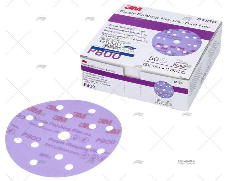 DISCO P 800 LIXA 15 FUROS.150mm. 50U 3M