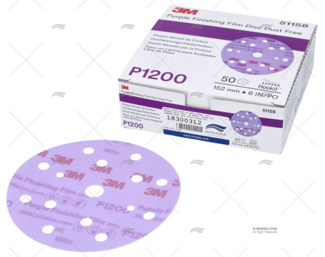 DISCO P1200 LIXA 15 FUROS.150mm. 50U 3M