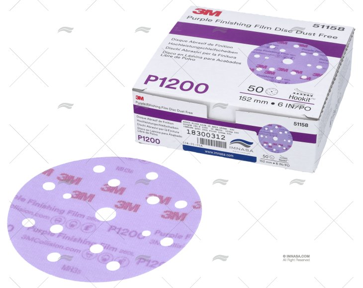 DISCO P1200 LIXA 15 FUROS.150mm. 50U 3M