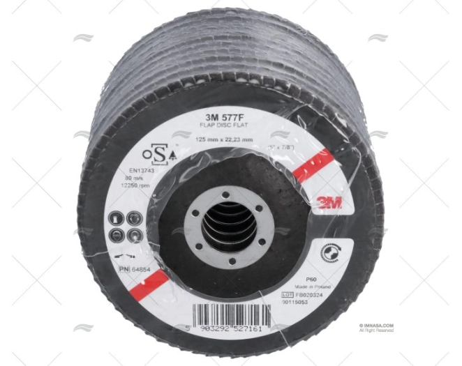 DISCO LAMELLARE 577F 125mm/PIATTO P60 10U 3M