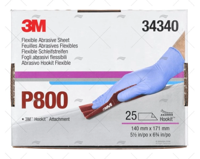 FLEXIBLE ABRASIVE SHEET P800 25 UNIT 3M
