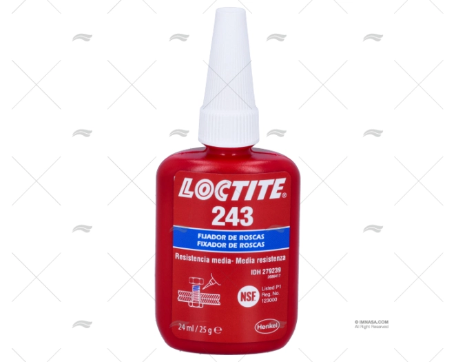 FIXADOR PARAFUSOS 243 24ml AZUL LOCTITE